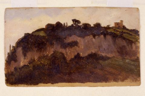 Diego Angeli_Monte Parioli  1891 olio su carta, mm 69 x 118