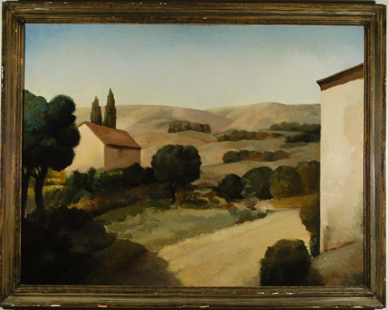 Francesco Trombadori,  Paese d’Abruzzo,  1927-1935,  olio su tela, cm64x83,5,  inv. MSRo 73