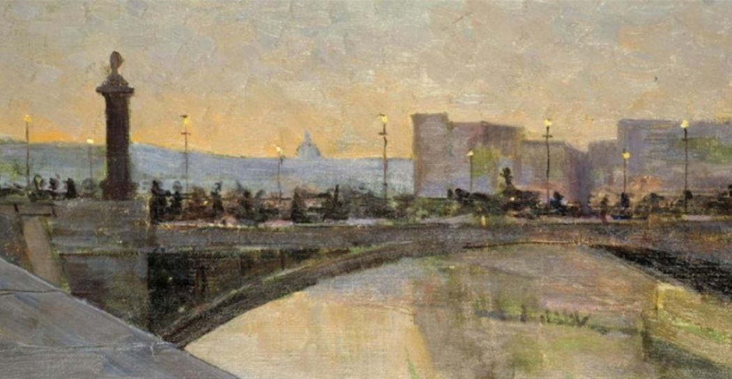 Dettaglio di Veduta notturna di Roma, Amedeo (Momo) Simonetti, 1900-1922