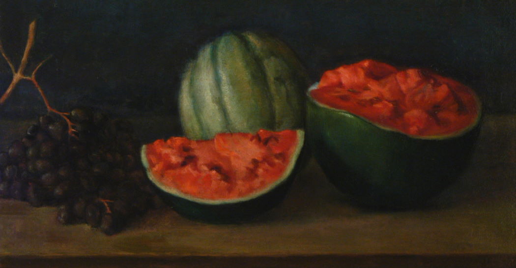 Carlo Socrate, Natura morta con cocomero, 1946 Olio su tavola, cm 57x78 Inv. MSRo 27 Carlo Socrate, Natura morta con cocomero, 1946 Olio su tavola, cm 57x78 Inv. MSRo 27