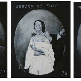 Ines Hochgerner, Triptychon, 2008, olio su tela, 65 x 50 cm