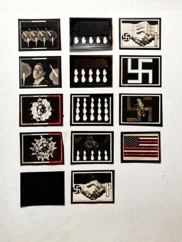 MARIO SASSO Storyboard per “Storia di un italiano”, 1977, collage su cartoncino, 2 x 100 x 65cm,  Courtesy Studio Sasso, Roma