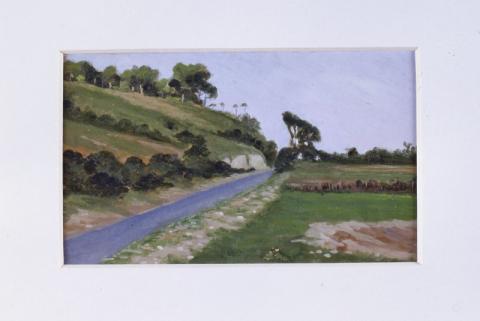 Diego Angeli_ Senza titolo 1886-1936 [1900-1936?] olio su cartone, mm 93 x 148 