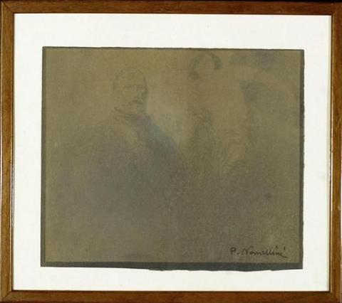Plinio Nomellini, Giuseppe Garibaldi e studio di figura femminile, 1916