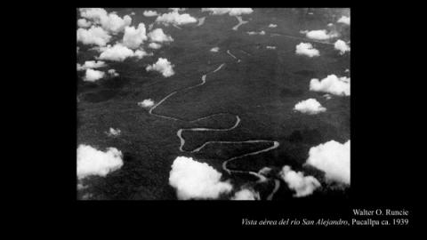 Walter O Runcie Vista aérea del río San Alejandro Pucallpa, ca.1939