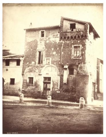 Gustave Eugenio Chaffourier, Casa medievale a Santa Cecilia, 1871 post/1919 ante -	 Albumina	