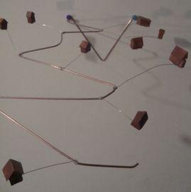 Bussmann, Cabine, 2009, carta e fili metallici, 25x20x15 cm. ca