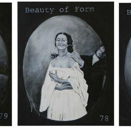 Ines Hochgerner, Triptychon, 2008, olio su tela, 65 x 50 cm
