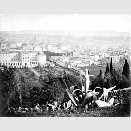 Panorama dal Gianicolo su Palazzo Corsini, 1870 ca., Biblioteca Nazionale Centrale di Roma, Ceccarius